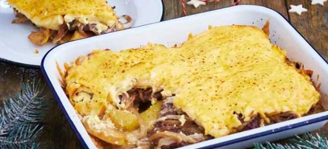 Картошка запеченная с мясом по-французски в духовке: 11 рецептов