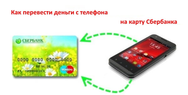 Как перевести деньги с телефона на карту сбербанка